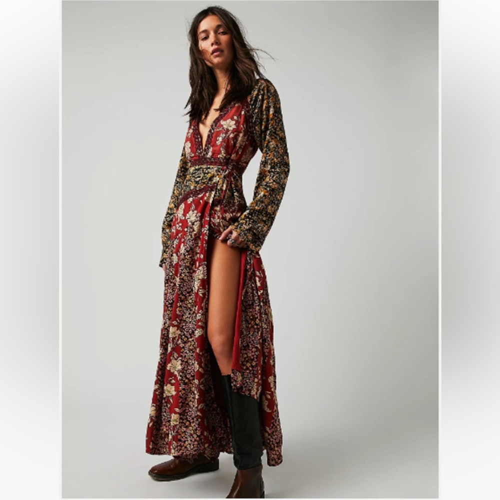 Free People Tilda Wrap Maxi Dress XS